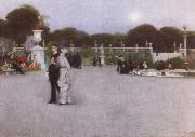 John Singer Sargent The Luxembourg Garden at Twilight oil painting